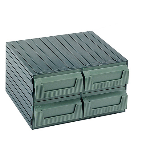 [003737] Cajonera plástica serie Servo con 4 cajones - Dim.: 360x325x200h mm - Verde