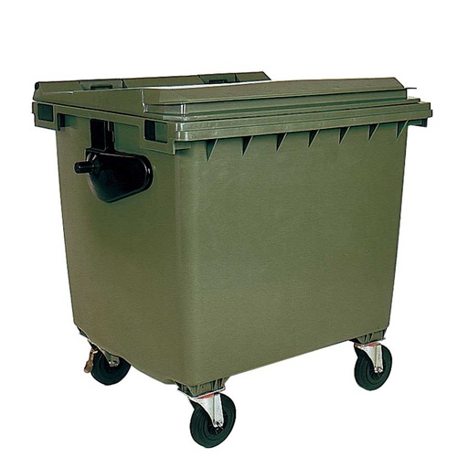 [006505] Contenedor plástico para la recogida de residuos de 1000 lts de volumen - Dim.: 1370x1130x1315h mm - verde