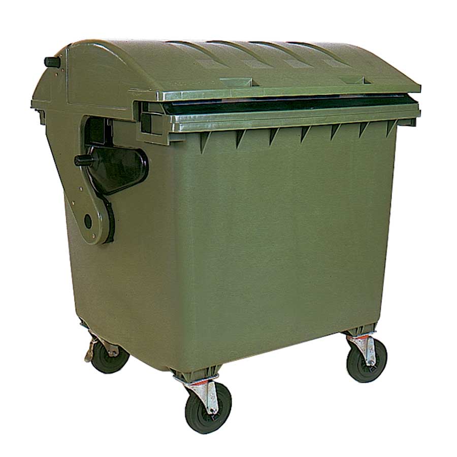 [006506] Contenedor plástico para la recogida de residuos de 1100 lts de volumen - Dim.: 1370x1065x1448h mm - verde