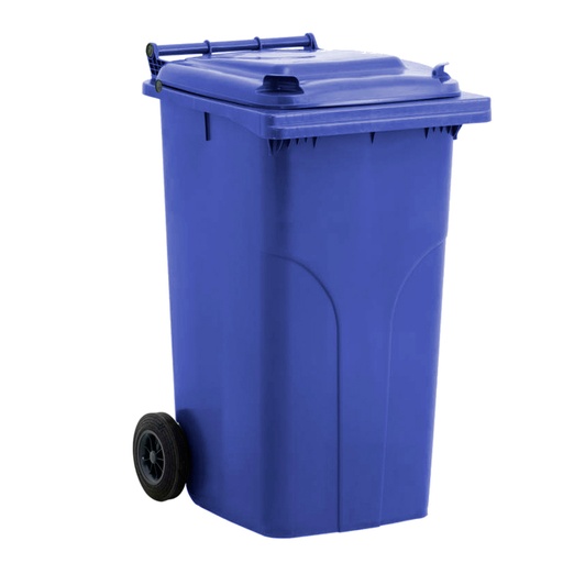 [008489] Basurera plástica para la recogida de residuos sólidos de 240 litros - Dim.: 705x580x1050h mm - polietileno azul