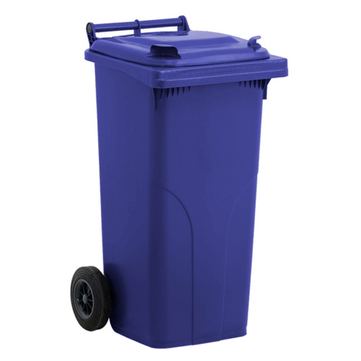 [008490] Basurera plástica para la recogida de residuos sólidos de 120 litros - Dim.: 530x480x950h mm - polietileno azul