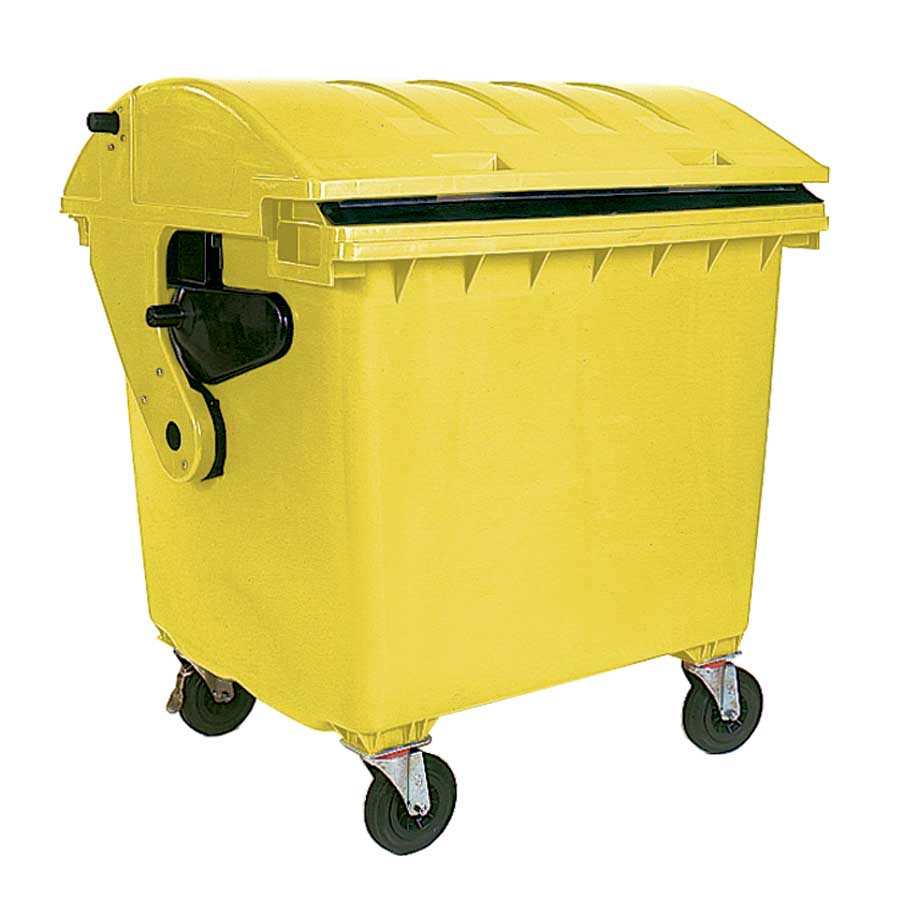 [011730] Contenedor plástico para la recogida de residuos de 1100 lts de volumen - Dim.: 1370x1065x1448h mm - amarillo