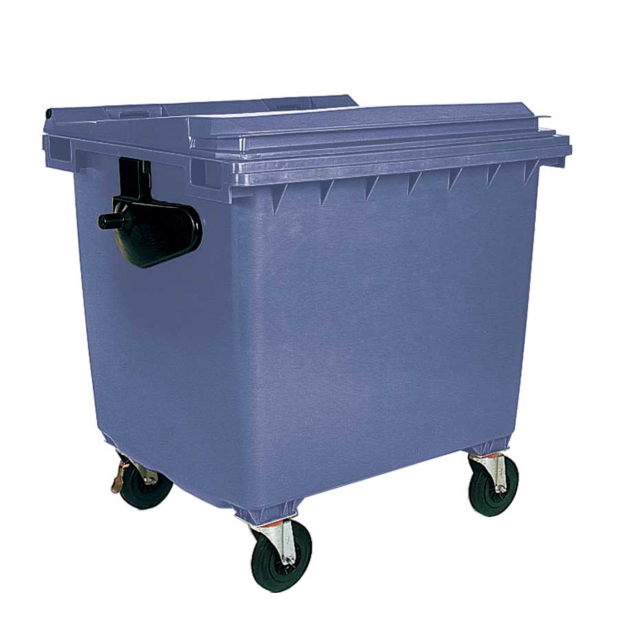 [011732] Contenedor plástico para la recogida de residuos de 1000 lts de volumen - Dim.: 1370x1130x1315h mm - azul