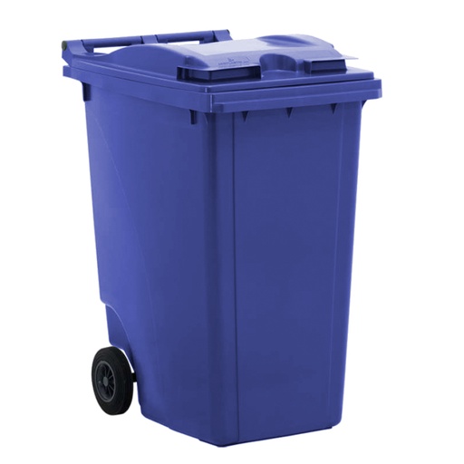 [011739] Basurera plástica para la recogida de residuos sólidos de 360 litros - Dim.: 860x625x1120h mm - polietileno azul