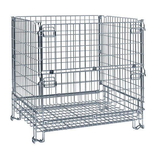 [011780] Contenedor plegable de varilla cincada - Dim.: 1140x830x980h mm - Acero cincado