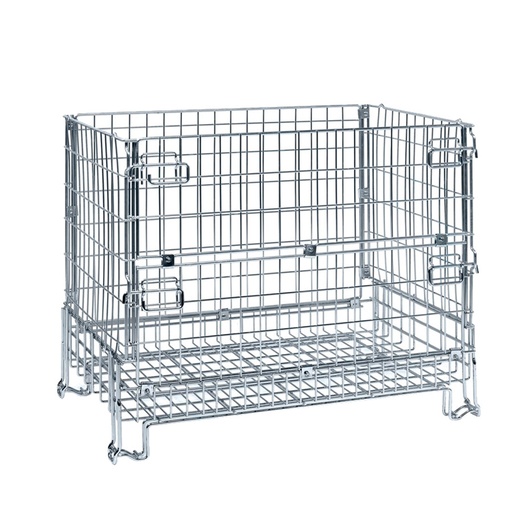 [011782] Contenedor plegable de varilla cincada - Dim.: 1200x1000x1180h mm - Acero cincado
