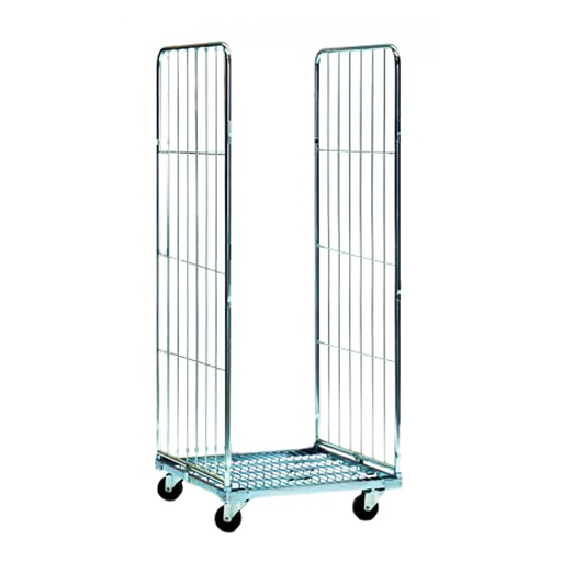 [011800] Roll contenedor de varilla cincada con 2 lados - Dim.: 720x800x1800h mm - Acero cincado