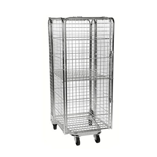 [011823] Roll contenedor seguridad encajable con bandeja abatible - Dim.: 720x860x1800h mm - Acero cincado