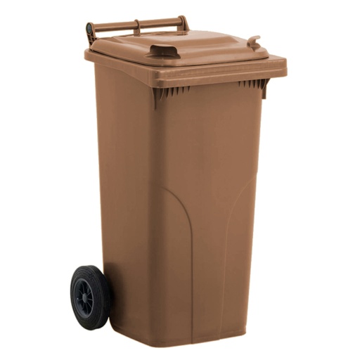 [011945] Basurera plástica para la recogida de residuos sólidos de 120 litros - Dim.: 530x480x950h mm - polietileno marrón