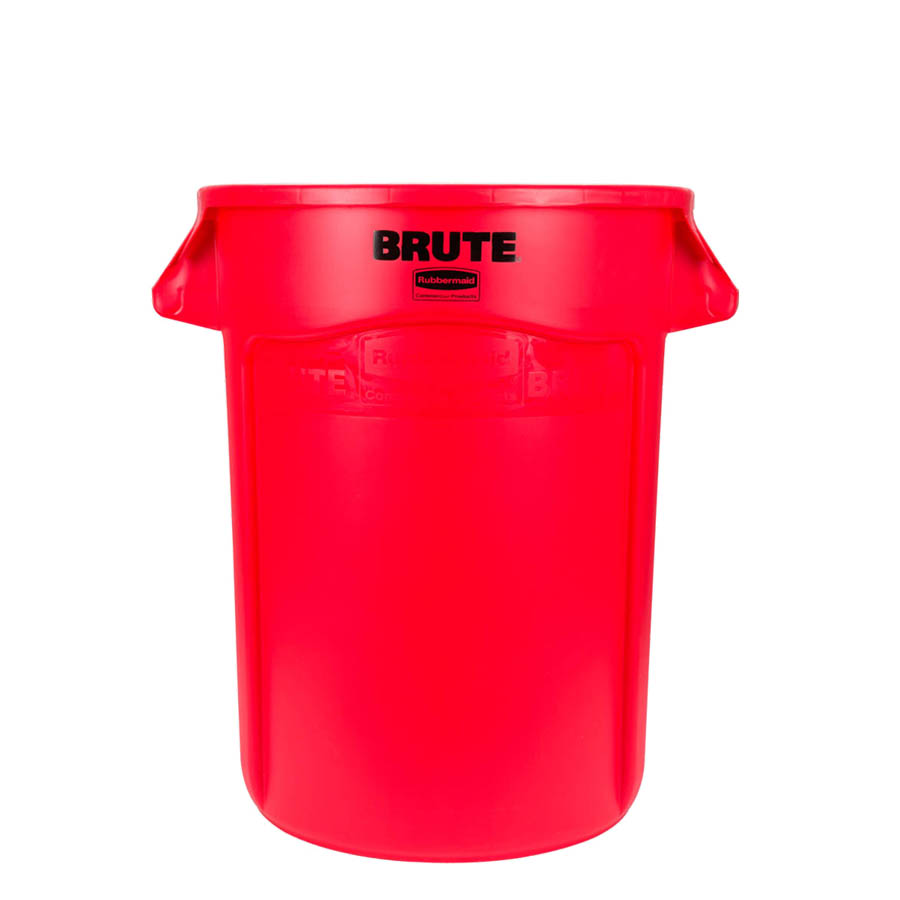 [012255] Contenedor plástico BRUTE de 121,1 lts. para recogida de basuras - Dim.: Ø 559x692h mm - Rojo