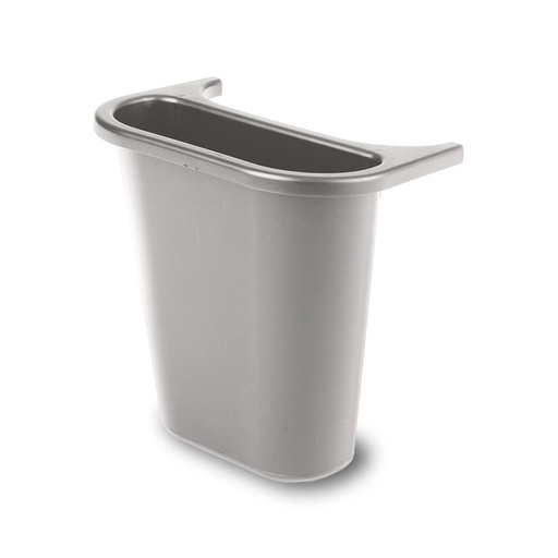 [012274] Papelera auxiliar de plástico negro 4,5 lts. para la recogida selectiva de residuos - Dim.: 265x120x295h mm - Gris