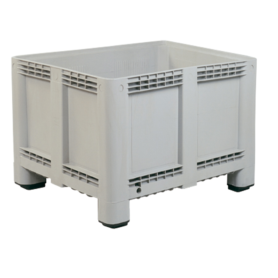 [012499] Contenedor plástico de 650 litros con 4 patas - Dim.: 1130x1130x760h mm - Gris