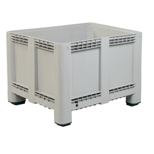 [012499] Contenedor plástico de 650 litros con 4 patas - Dim.: 1130x1130x760h mm - Gris