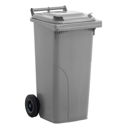 [013232] Basurera plástica para la recogida de residuos sólidos de 120 litros - Dim.: 530x480x950h mm - polietileno gris claro