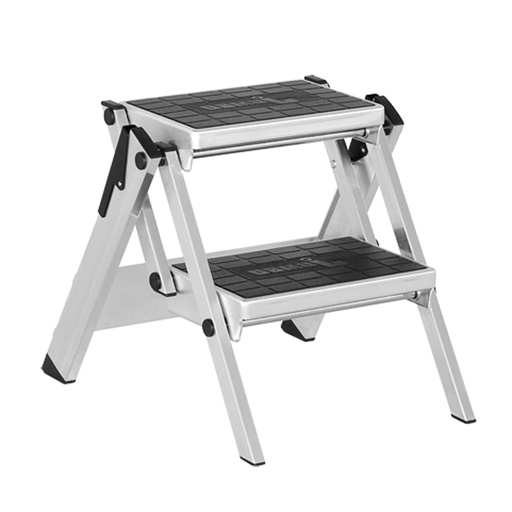 [013509] Pedestal plegable con 2 peldaños antideslizantes - Dim.: 550x480x450h mm - Aluminio