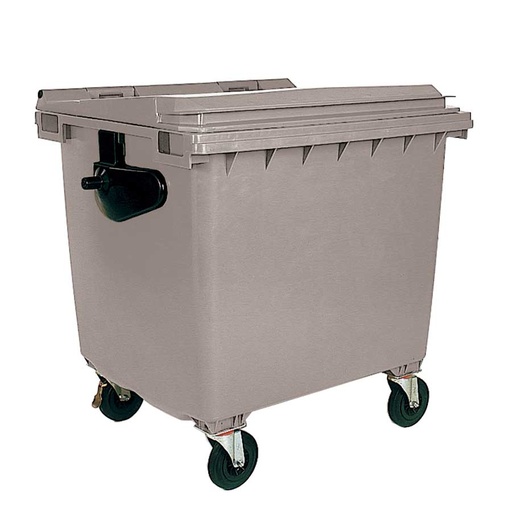 [013913] Contenedor plástico para la recogida de residuos de 1000 lts de volumen - Dim.: 1370x1130x1315h mm - gris