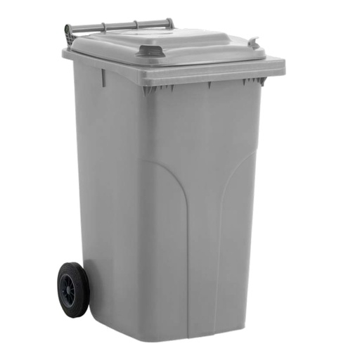 [014141] Basurera plástica para la recogida de residuos sólidos de 240 litros - Dim.: 705x580x1050h mm - polietileno gris claro
