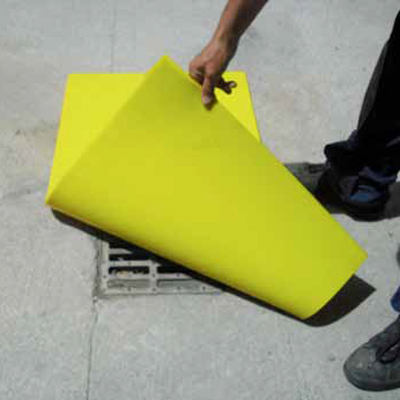 [014185] Obturador para líquidos químicos - Dim.: 900x900x10 mm - Amarillo