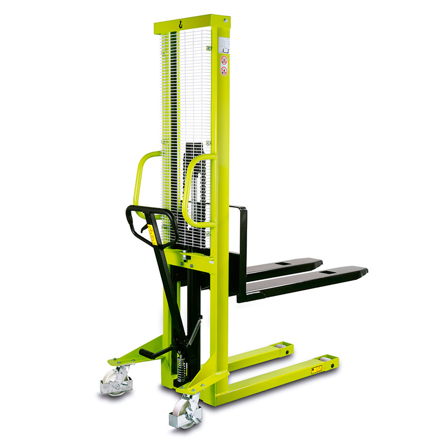 [014382] Apilador manual - Carga 1000 kg - Elevación 1600 mm - Verde Pantone 382C