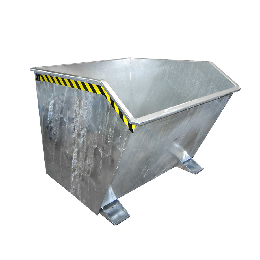 [014578] Contenedor metálico autobasculante de 1,5 m³ - Dim.: 1640x1280x1090h mm - galvanizado