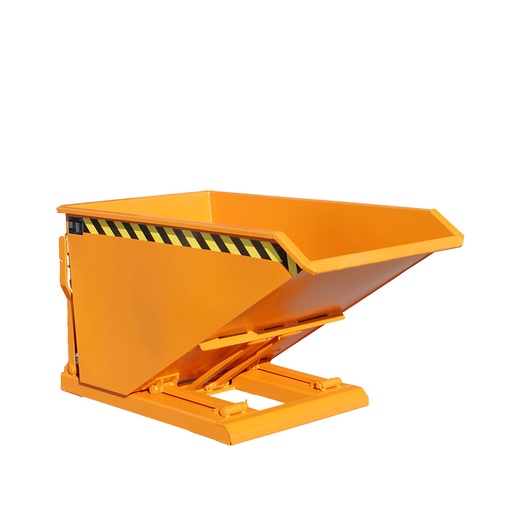 [014584] Contenedor metálico autobasculante de 0,5 m³ - Dim.: 1450x840x760h mm - naranja ral 2000