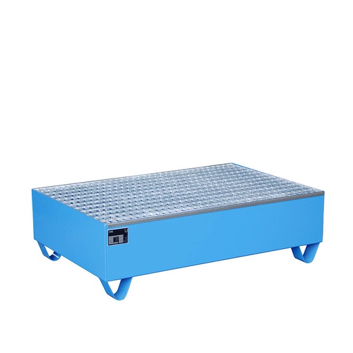 [014615] Cubeto de retención con rejilla para 2 bidones de 200 lts - Dim.: 1200x800x360h mm - Acero pintado