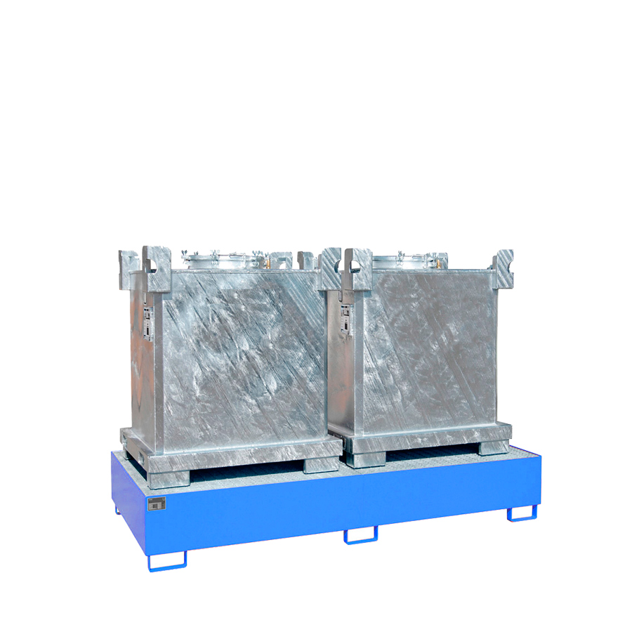 [014635] Cubeto de retención metálico con rejilla metálica - Cap.: 1000 lts. - Dim.: 2650x1300x435h mm - acero pintado