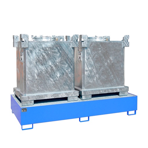 [014635] Cubeto de retención metálico con rejilla metálica - Cap.: 1000 lts. - Dim.: 2650x1300x435h mm - acero pintado