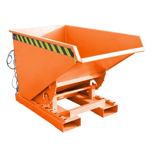 [014676] Contenedor metálico autobasculante eco de 0,3 m³ de capacidad - Dim.: 1260x770x835 mm - naranja ral 2000
