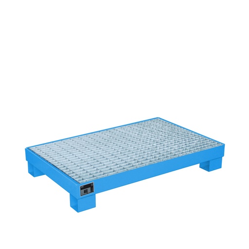 [014696] Cubeta de retención metálica con rejilla - Dim.: 1300x800x205h mm - acero pintado