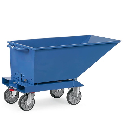[014848] Contenedor basculante manual para virutas con grifo - Dim.: 1359x713x780h mm - Azul ral 5007