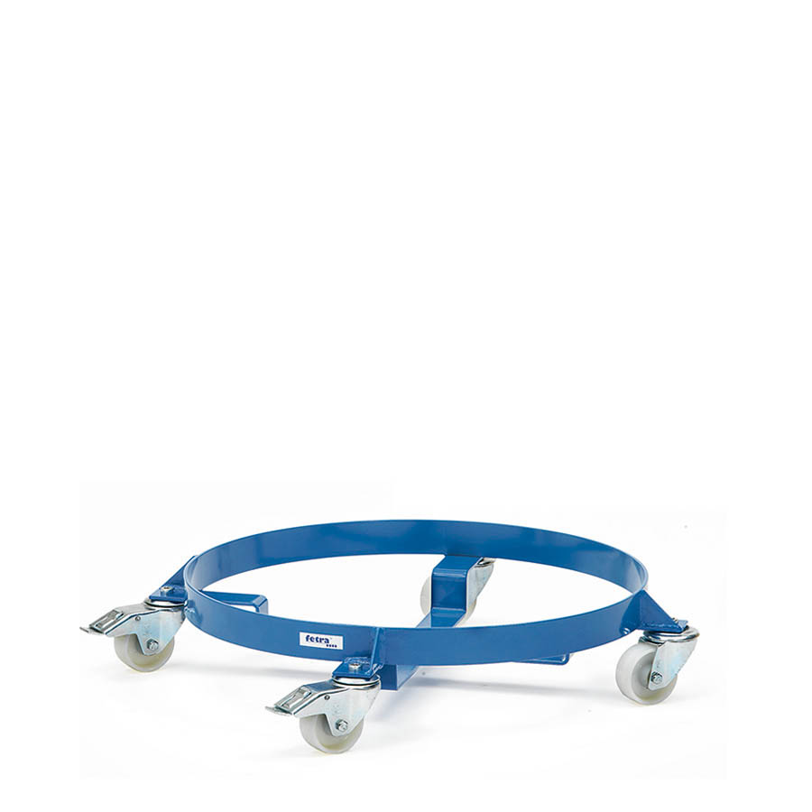 [014902] Rodador de bidones de 60/200 litros - Dim.: Ø650 x 140h mm - Azul Ral 5007