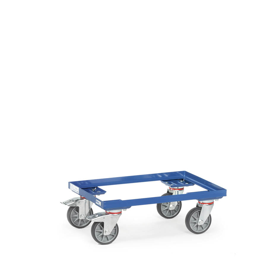 [014936] Base rodante para cajas - Dim. plataforma 610 x 410 mm - Azul Ral 5007