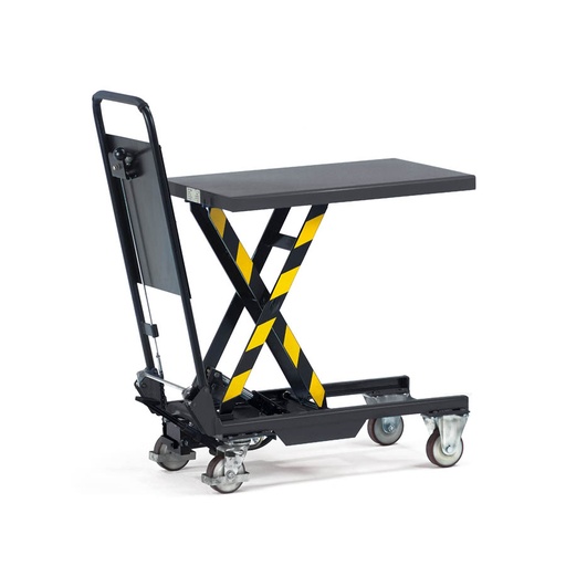[014985] Mesa elevadora rodante manual serie Ergolift - Dim. plataforma: 700x450 mm - Carga 150 kgs - gris RAL 7016