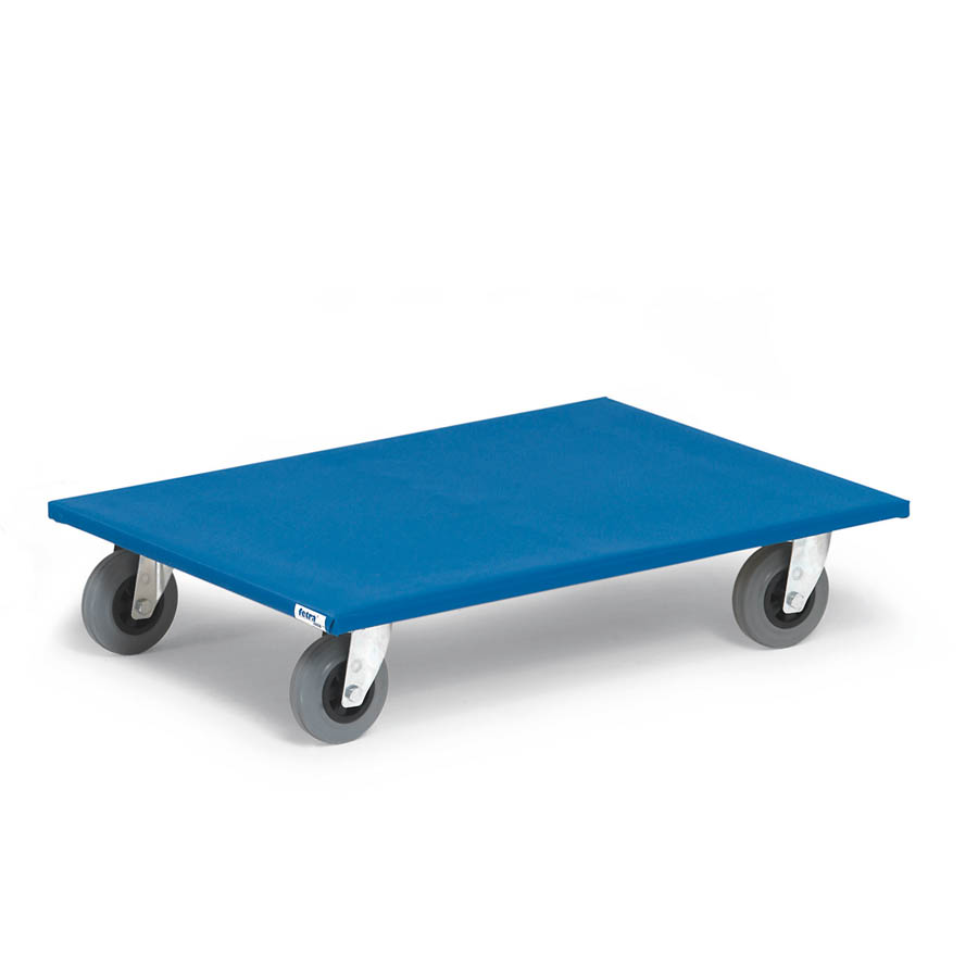 [015000] Plataforma rodante para transporte de muebles con ruedas de goma antihuella - Dim.: 800x600x175h mm - Azul