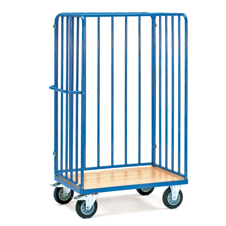 [015030] Carro para picking con paredes tubulares sin estantes - Dim. plataforma: 1200x800 mm - Azul ral 5007