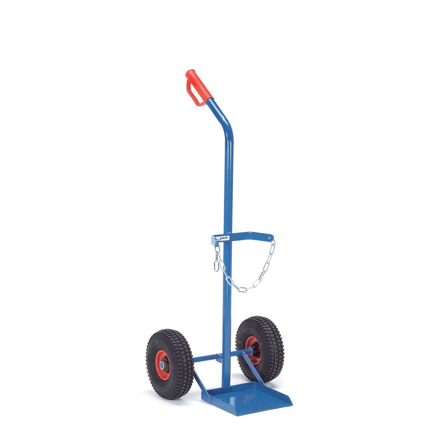 [015037] Carretilla de mano para botella de gas - Capacidad 1 x 20-50 litros - Azul ral 5007