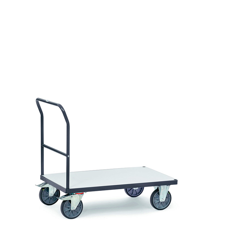 [015068] Carro de plataforma y tirador con protección antiestática ESD - Dim. plataforma 1.000 x 700 mm - Gris ral 7015