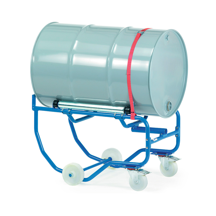 [015080] Carretilla manual en acero para volcado de bidones - Dim. 900 x 615 x 600h mm - Azul ral 5007