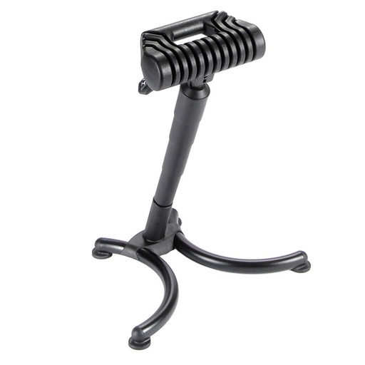 [015181] Taburete de pie para taller de poliuretano regulable en altura - Altura asiento: 630 / 840h mm - Negro