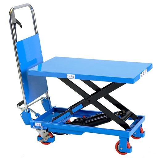 [015334] Mesa elevadora rodante manual con elevación a pedal - Plataforma 740x450 mm - Carga 150 kgs