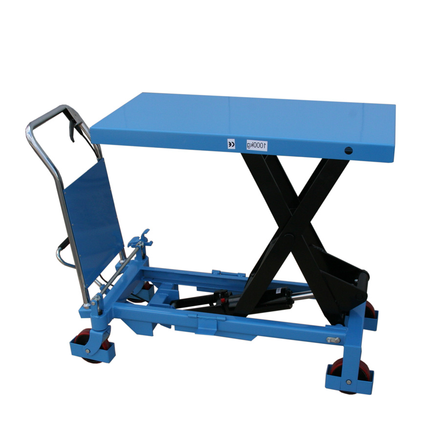 [015345] Mesa elevadora rodante manual con elevación a pedal - Plataforma 1020x510 mm - Carga 1000 kgs