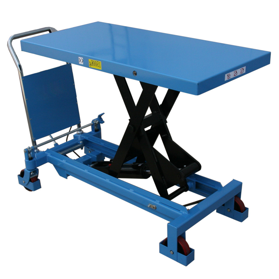 [015346] Mesa elevadora rodante manual con elevación a pedal - Plataforma 1220x600 mm - Carga 1500 kgs