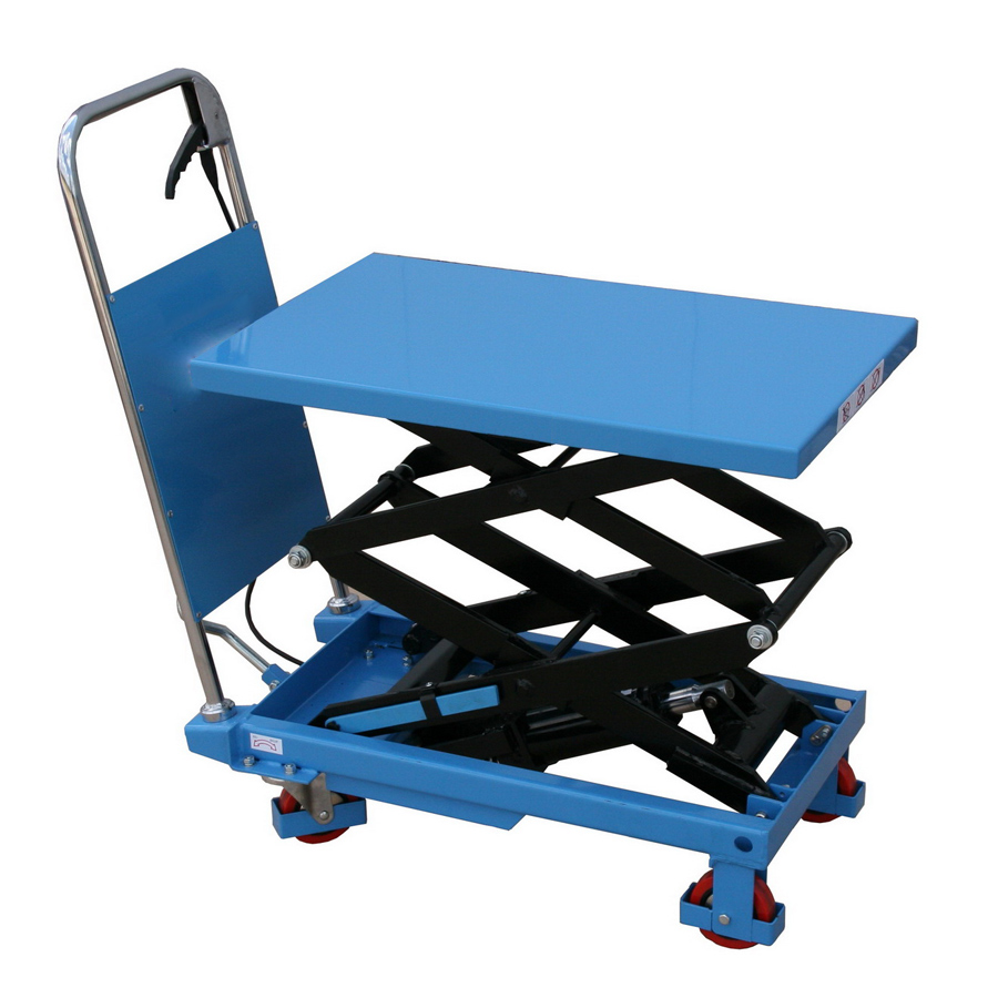 [015347] Mesa elevadora rodante manual con doble tijera - Plataforma 740x450 mm - Carga 150 kgs