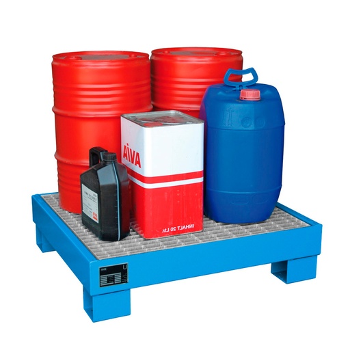 [015554] Cubeta de retención metálica con rejilla - Dim.: 900x800x220h mm - acero pintado