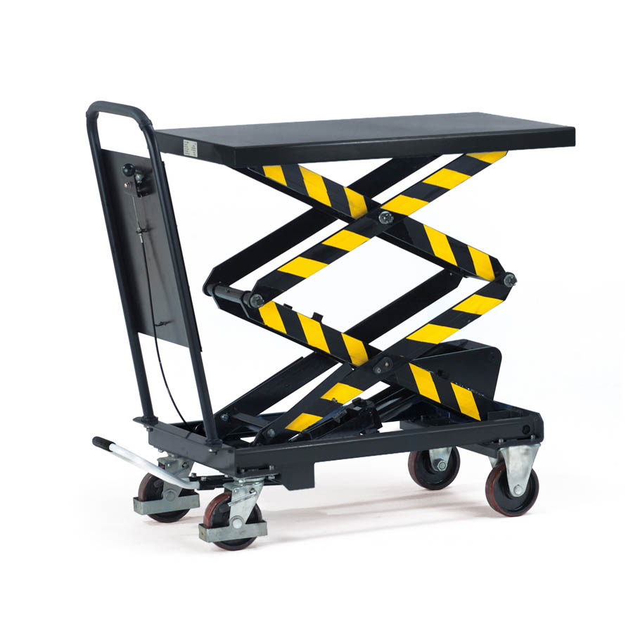 [015663] Mesa elevadora rodante manual serie Ergolift - Dim. plataforma: 1010x520 mm - Carga 500 kgs - gris RAL 7016