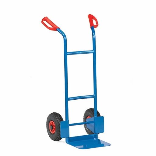 [015889] Carretilla de mano de acero con ruedas neumáticas - Dim. pala 320 x 250 mm - Azul ral 5007