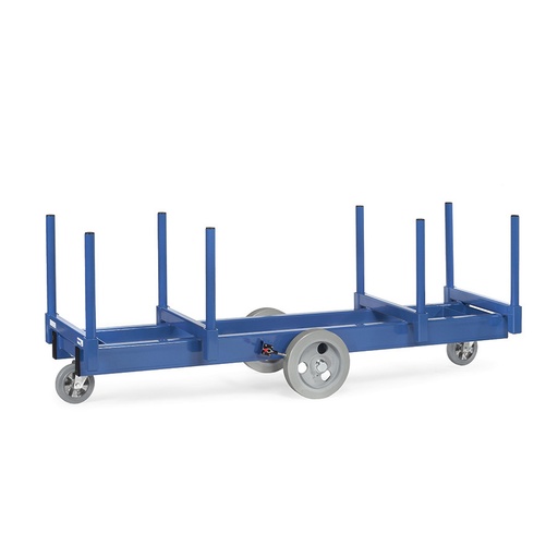 [015907] Remolque industrial para objetos largos - Dim. plataforma 2500 x 600 mm - Azul Ral 5007