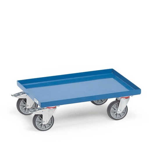 [015952] Base rodante para cajas - Dim. plataforma 610 x 410 mm - Azul Ral 5007