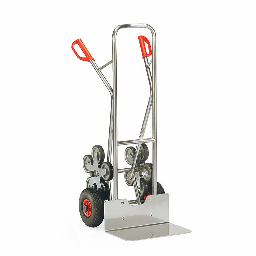 [015970] Carretilla de mano en aluminio para subir escaleras - Dim. pala 480 x 300 mm - Aluminio